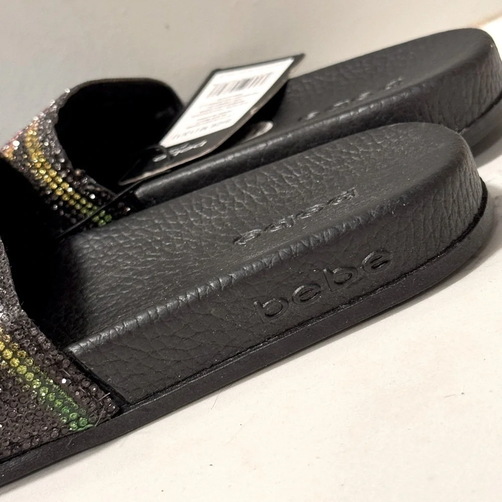 Bebe Girls Rhinestone Slides - Picture 3 of 7